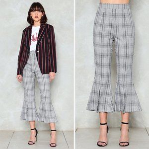 NEW Nasty Gal For Kicks Check High Rise Pants